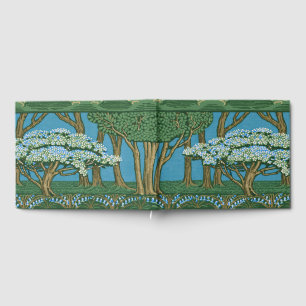 Walter Crane Vintage May Tree Forest Wallpaper Guest Book