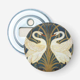 Walter Crane Vintage Swan and Iris Art Nouveau Bottle Opener