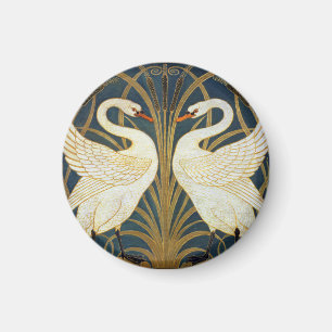 Walter Crane Vintage Swan and Iris Art Nouveau Magnet