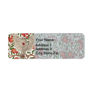 Walter Crane White Cockatoo Red Pomegranate Art