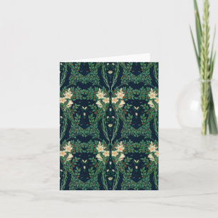 Walter Crane White Lily-Blue Back Note Card