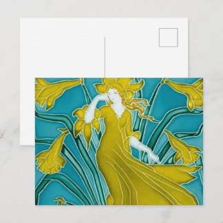 Walter Crane's Flora Art Nouveau Postcard