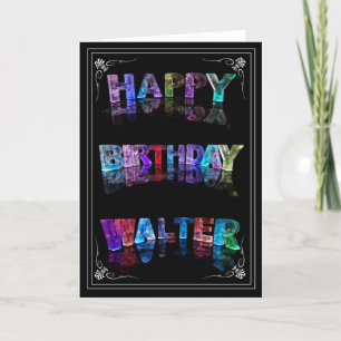 Walter - Name in Lights greeting card (Photo)