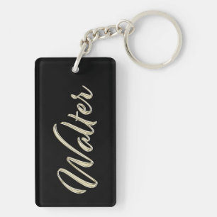 Walter Name whitegold key trailer Ring