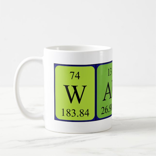 Walter periodic table name mug (Left)