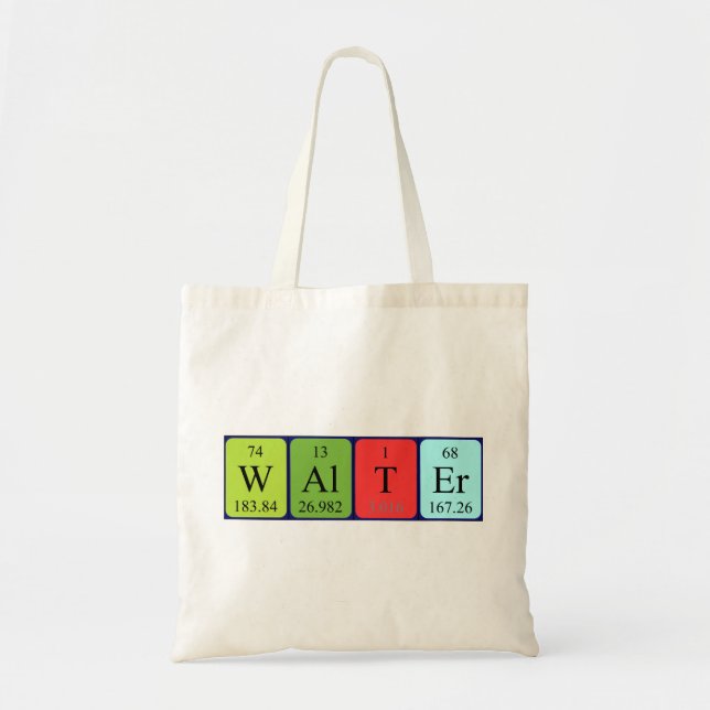 Walter periodic table name tote bag (Front)