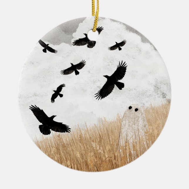 Walter & The Crows Ceramic Tree Decoration (Front)