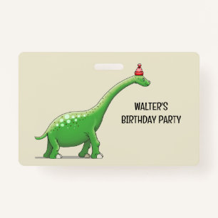 Walter the Dinosaur ID Badge