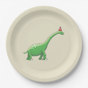 Walter the Dinosaur Paper Plate