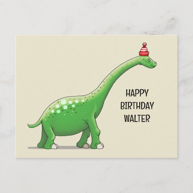 Walter the Dinosaur Postcard (Front)