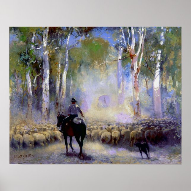 Walter Withers The Drover 1912 Australian Art Poster (Front)