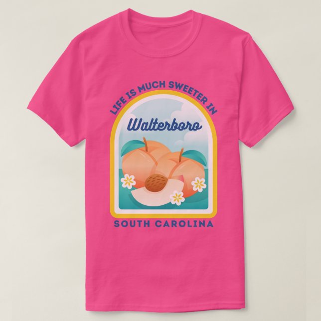 Walterboro South olina SC Peach Tourist Souvenir T-Shirt (Design Front)