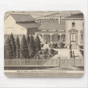 Walters, Crowell residences, farm Mouse Mat