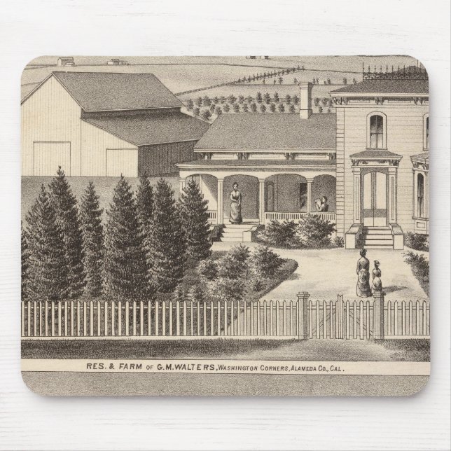 Walters, Crowell residences, farm Mouse Mat (Front)