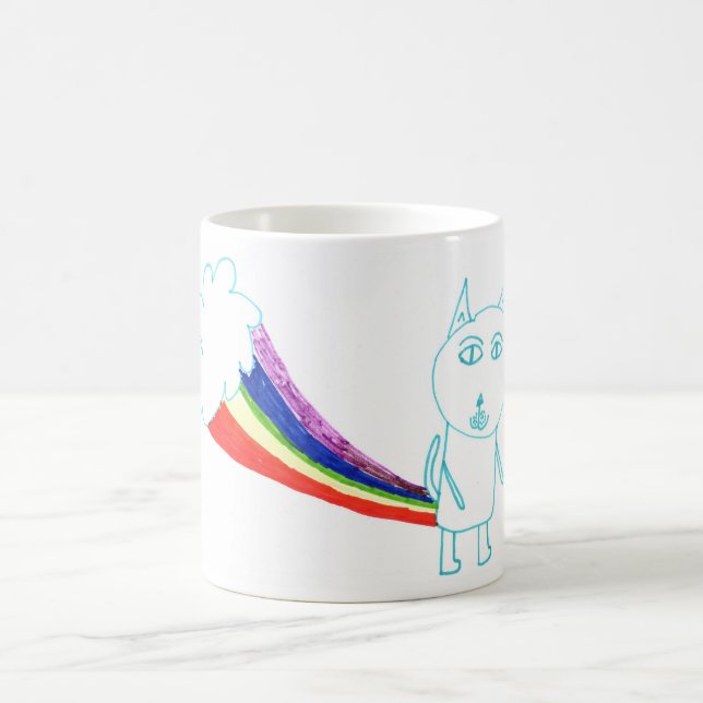 Walter's Rainbow Cat Coffee Mug (Center)