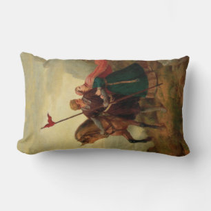 Walther and Hildegund Fleeing with their Horse Lumbar Cushion