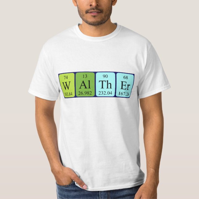 Walther periodic table name shirt (Front)