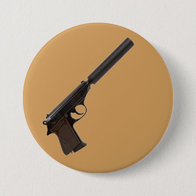 Walther PPK semi-automatic 7.5 Cm Round Badge (Front)