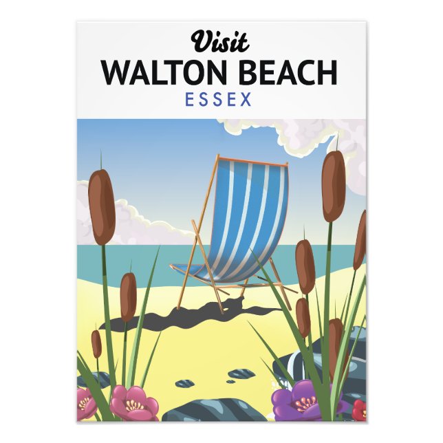 Walton Beach, Essex Seaside travel poster (Front)