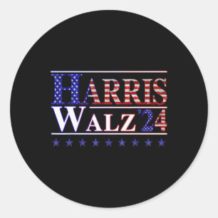 Waltz 2024 7  classic round sticker