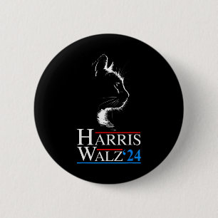 Waltz 2024 Cat Election Kamala Harris Tim Walz 202 6 Cm Round Badge