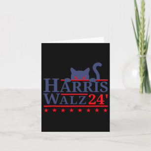 Waltz 2024 Cat Election Kamala Harris Tim Walz 202 Card