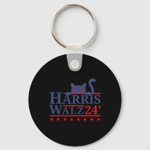 Waltz 2024 Cat Election Kamala Harris Tim Walz 202 Key Ring