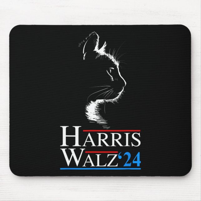 Waltz 2024 Cat Election Kamala Harris Tim Walz 202 Mouse Mat (Front)