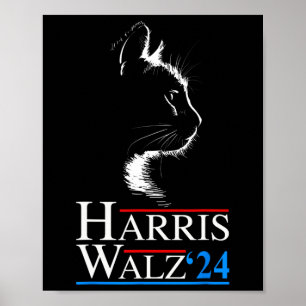 Waltz 2024 Cat Election Kamala Harris Tim Walz 202 Poster