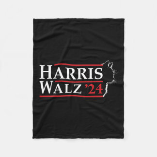 Waltz 2024 Election Cat Lady Kamala Harris Tim Wal Fleece Blanket
