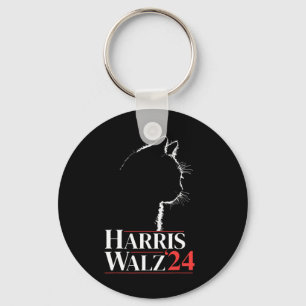 Waltz 2024 Election Cat Lady Kamala Harris Tim Wal Key Ring