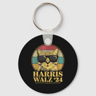 Waltz 2024 Election Cat Lady Kamala Harris Tim Wal Key Ring
