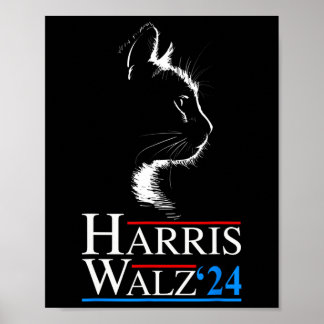 Waltz 2024 Election Funny Cat Kamala Harris Tim WA Poster