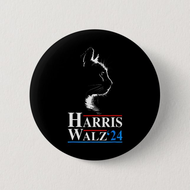 Waltz 2024 Election Kamala Harris Tim Waltz 2024 1 6 Cm Round Badge (Front)