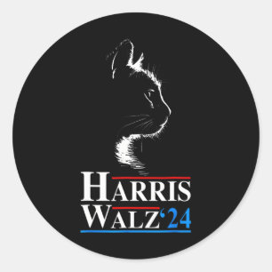 Waltz 2024 Election Kamala Harris Tim Waltz 2024 1 Classic Round Sticker