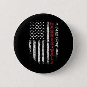 Waltz 2024 Election Kamala Harris Tim Waltz 2024 2 6 Cm Round Badge