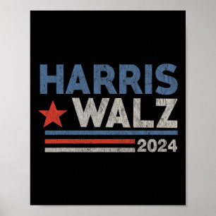 Waltz 2024 Election Kamala Harris Tim Waltz Poster