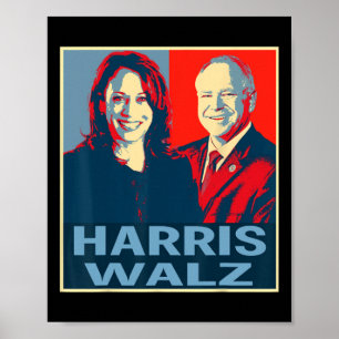 Waltz 2024 Election President Kamala Harris Tim Wa Poster
