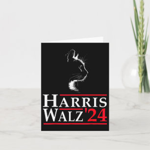Waltz 2024 Funny Cat Vote For Kamala Harris Tim Wa Card