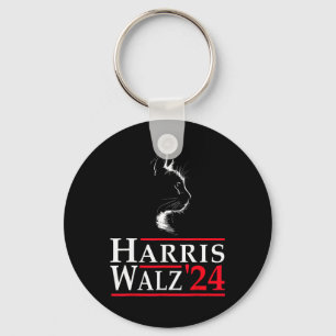 Waltz 2024 Funny Cat Vote For Kamala Harris Tim Wa Key Ring