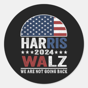 Waltz 2024 Shirt Election Kamala Haris Tim Waltz 2 Classic Round Sticker