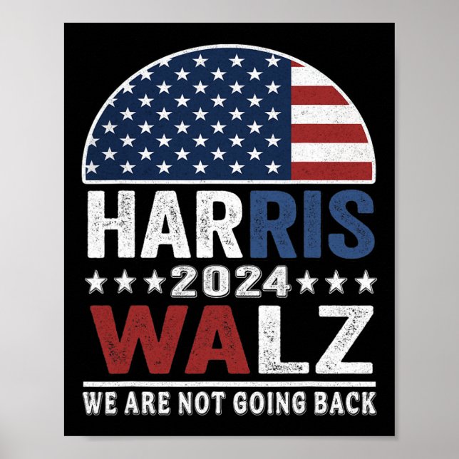 Waltz 2024 Shirt Election Kamala Haris Tim Waltz 2 Poster (Front)