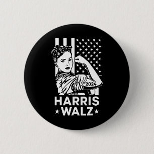 Waltz 2024 Usa Flag Kamala Harris Tim Walz Waltz 2 6 Cm Round Badge