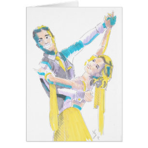Waltz Ballroom Dancers Drawing