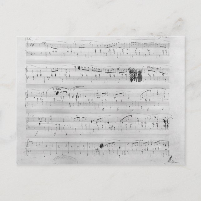 Waltz in F minor Postcard (Front)