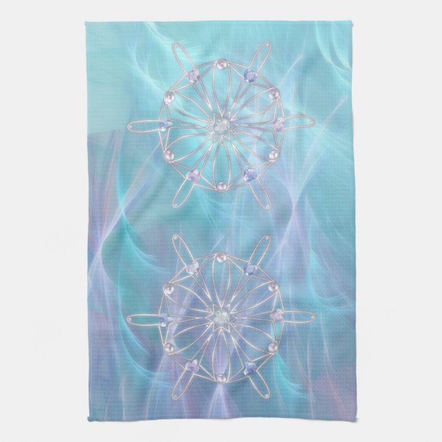 Waltz of the Snowflakes Kitchen Towel (Vertical)