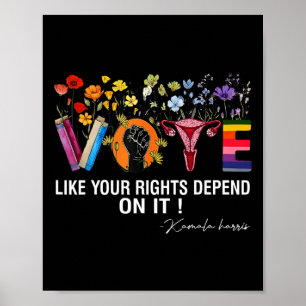 Waltz Vote Like Your Rights Depend On It Feminist  Poster