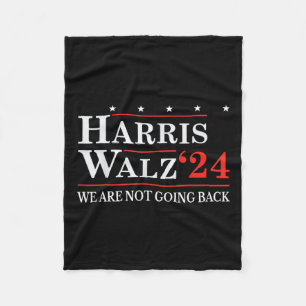 Waltz We Are Not Going Back Kamala Harris 2024 2 Fleece Blanket