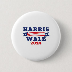 Walz 2024 American Flag Kamala Harris Tim Waltz 20 6 Cm Round Badge