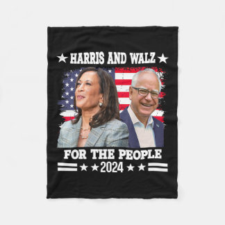 Walz 2024 Election Kamala Harris Tim Waltz Fleece Blanket